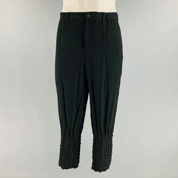 ISSEY MIYAKE Size L Black Green Ombre Casual Pants - Picture 1 of 5